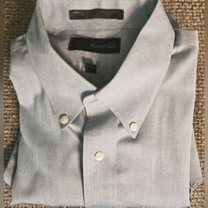New Marshall Fields 100% Cotton Dress Shirt 17/35 XL Button Down